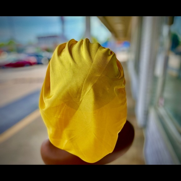 Yellow Satin Bonnet - Picture 3 of 3